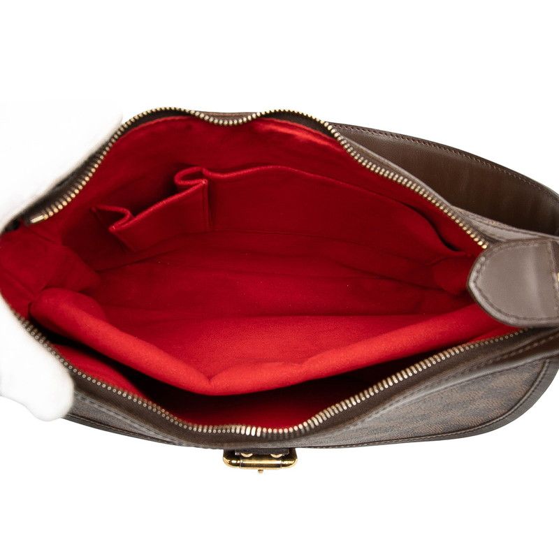 Louis Vuitton Damier Highbury Shoulder Bag Brown Leather — view 4