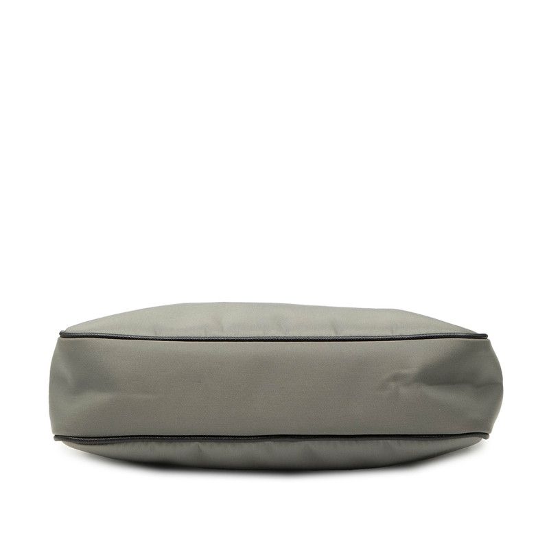 Prada Triangle Logo Plate 2 Vh113 Grey Black Nylon Leather — view 3