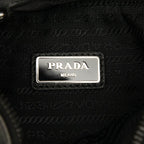 Prada Triangle Logo Plate 2 Vh113 Grey Black Nylon Leather — view 5