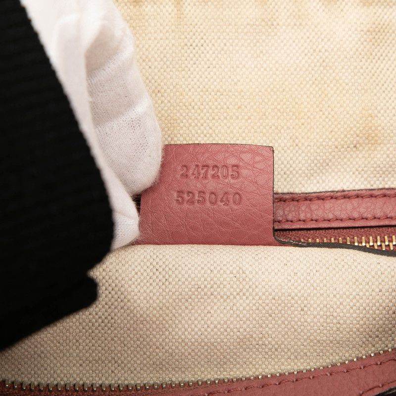 Gucci Sherry Line Mini Boston Bag Shoulder 2way Pink Canvas Leather — view 6
