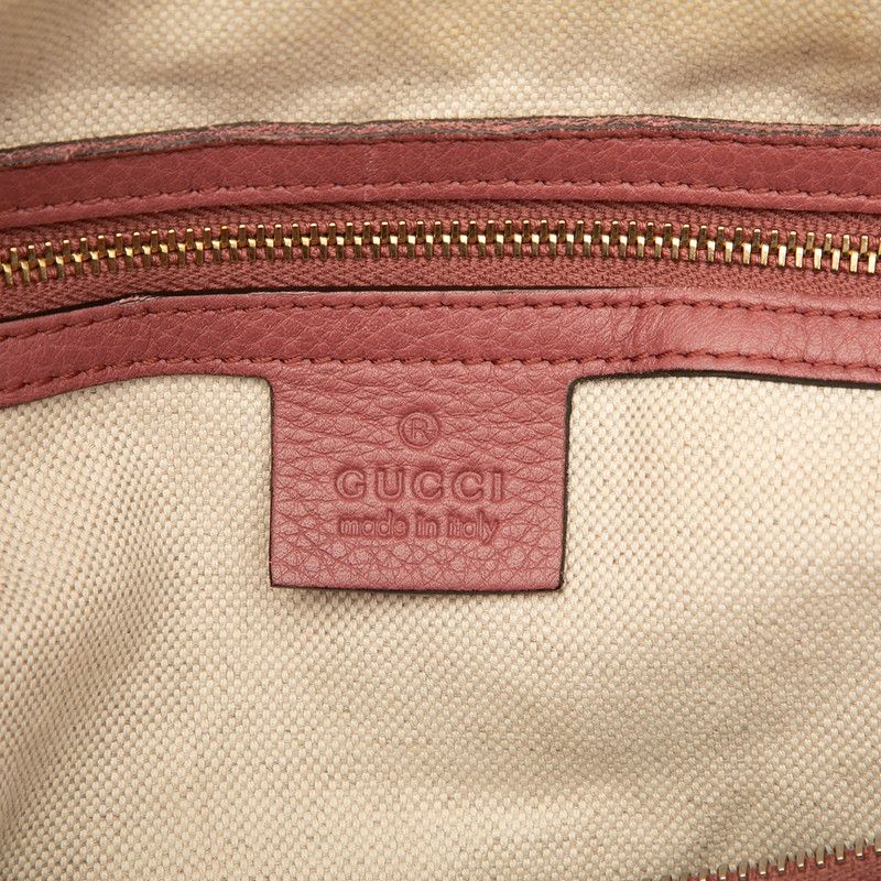 Gucci Sherry Line Mini Boston Bag Shoulder 2way Pink Canvas Leather — view 5