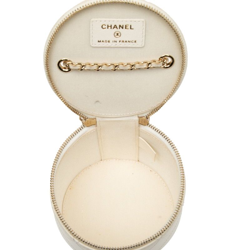 Chanel Small Vanity Bag Chain Shoulder Ap2193 off White Black — view 4