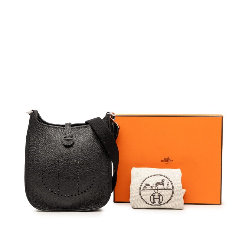 Hermes Mini Evelyne TPM Black Taurillon Clemence — view 7