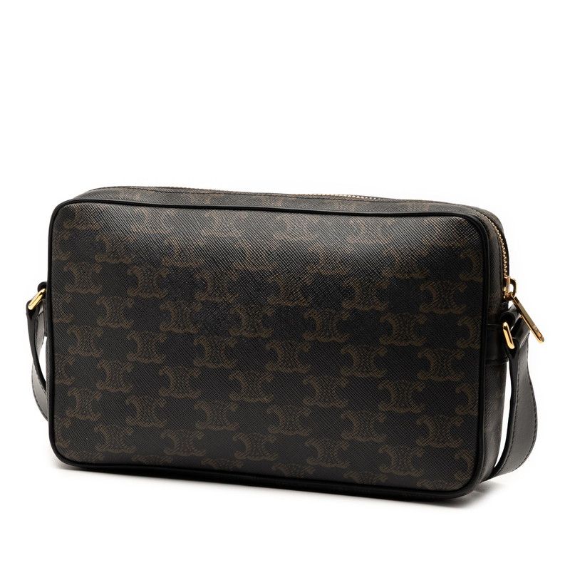Celine Triomphe Black Brown Leather — view 2