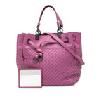 Bottega Veneta Intrecciato Shoulder Bag 2-Way Purple Leather — view 7