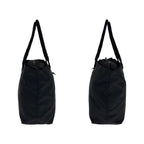 Prada Tessuto Triangle Logo Plate Black Silver Hardware Nylon Tote Bag — view 8