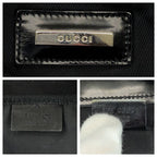 Gucci Black Silver Hardware Nylon 012 0389 Boston Bag Handbag — view 4