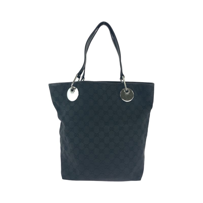 Gucci Black Silver Hardware GG Canvas 10836 Tote Bag — view 2