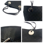 Gucci Black Silver Hardware GG Canvas 10836 Tote Bag — view 5