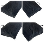 Prada Tessuto Triangle Logo Plate Black Gold Hardware Nylon Leather Tote Bag — view 3