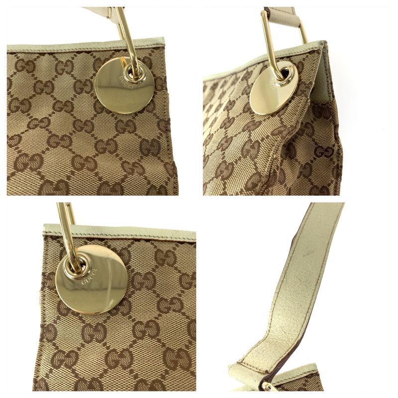 Gucci Brown Beige Gold Hardware GG Canvas Shoulder Bag Crossbody — view 5