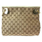 Gucci Brown Beige Gold Hardware GG Canvas Shoulder Bag Crossbody — view 2