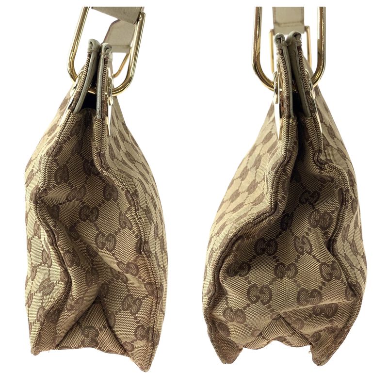 Gucci Brown Beige Gold Hardware GG Canvas Shoulder Bag Crossbody — view 8