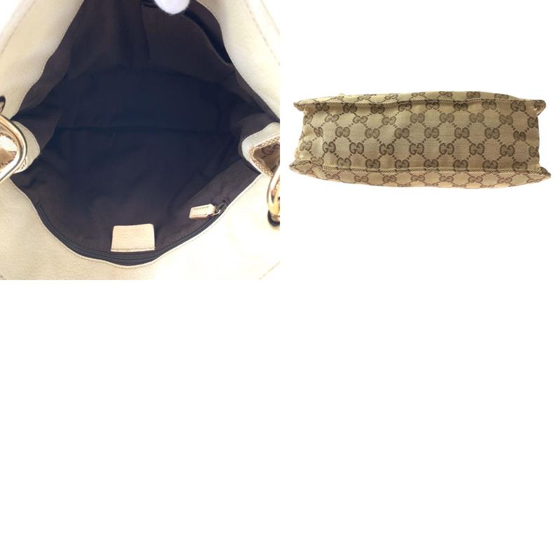 Gucci Brown Beige Gold Hardware GG Canvas Shoulder Bag Crossbody — view 9
