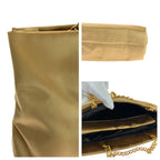 Prada Gold Hardware Satin Chain Tote Handbag — view 6