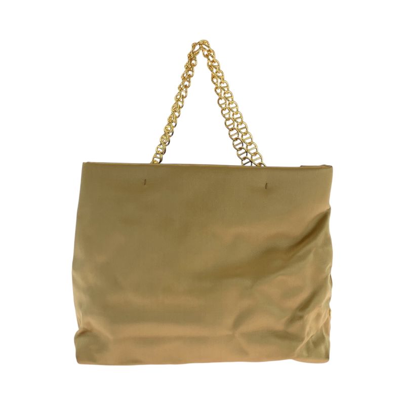 Prada Gold Hardware Satin Chain Tote Handbag — view 2