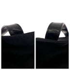 Prada Tessuto Triangle Logo Plate Black Silver Hardware Nylon Tote Bag — view 6