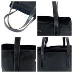 Prada Tessuto Triangle Logo Plate Black Silver Hardware Nylon Tote Bag — view 5