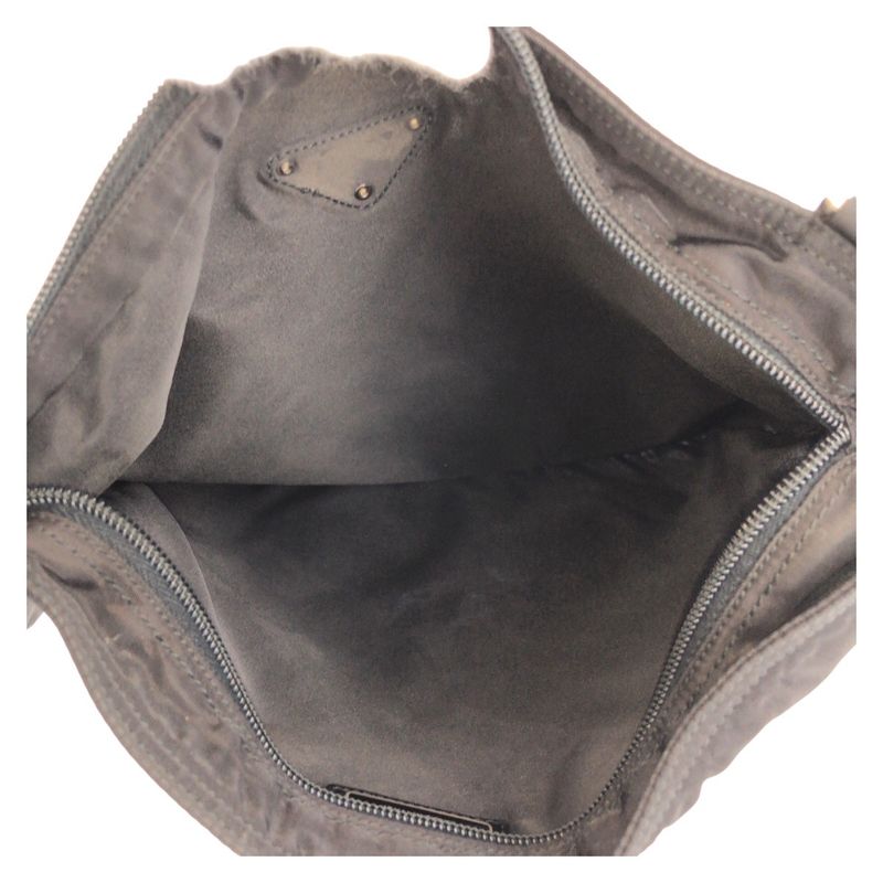 Prada Tessuto Triangle Logo Plate Black Silver Hardware Shoulder Bag Messenger — view 8
