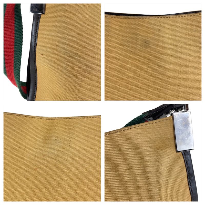 Gucci Sherry Line Beige Camel Canvas 001 4321 Shoulder Bag — view 5