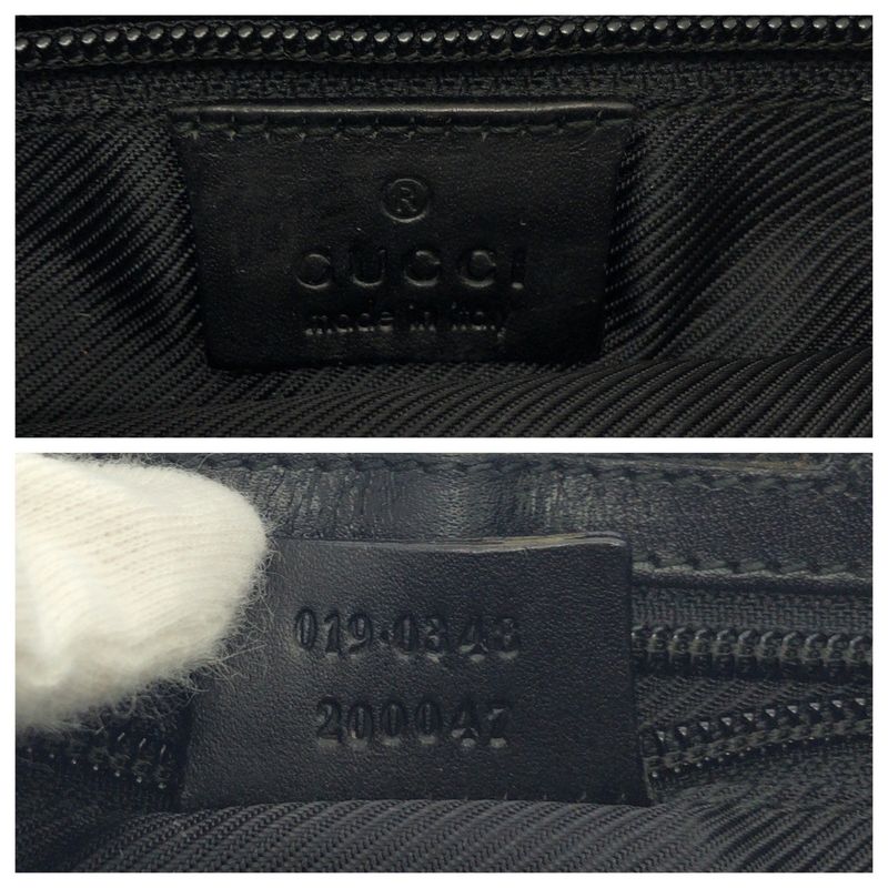 Gucci Black Silver Hardware GG Canvas 019 0348 Shoulder Bag Pochette — view 4