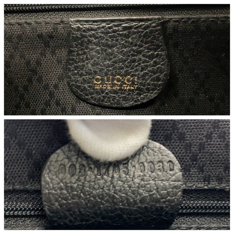 Gucci Bamboo Black Gold Hardware Suede 003 1705 0030 Backpack — view 4
