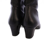 Chanel Jockey Boots Middle Length Coco Mark Leather 38 C Black KH — view 3