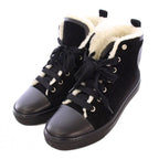 Hermes Jimmy High Cut Sneakers Shoes Thick Sole Suede Switching Logo One Color — view 2