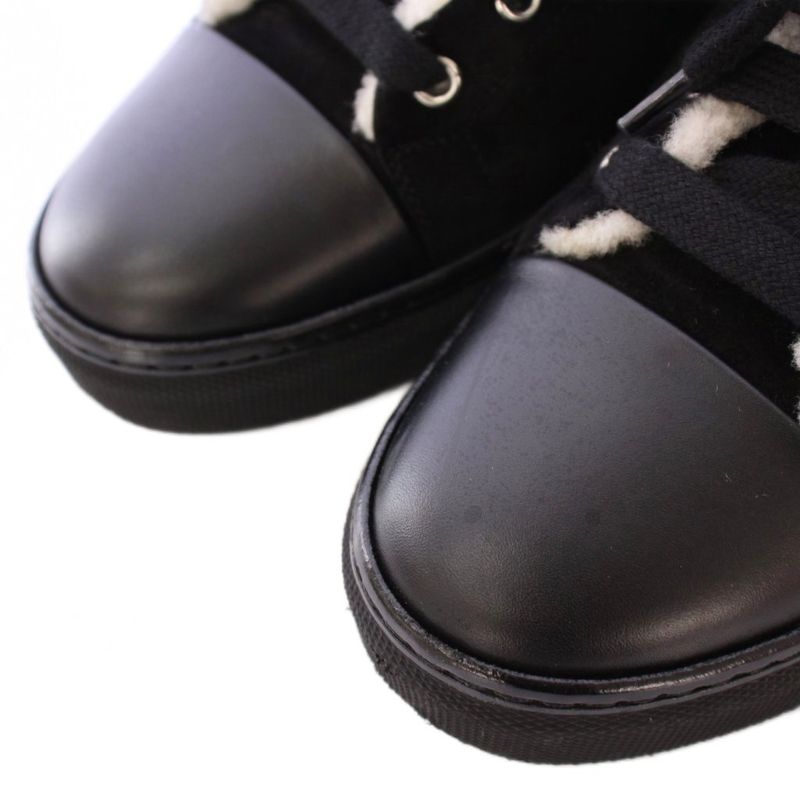 Hermes Jimmy High Cut Sneakers Shoes Thick Sole Suede Switching Logo One Color — view 4