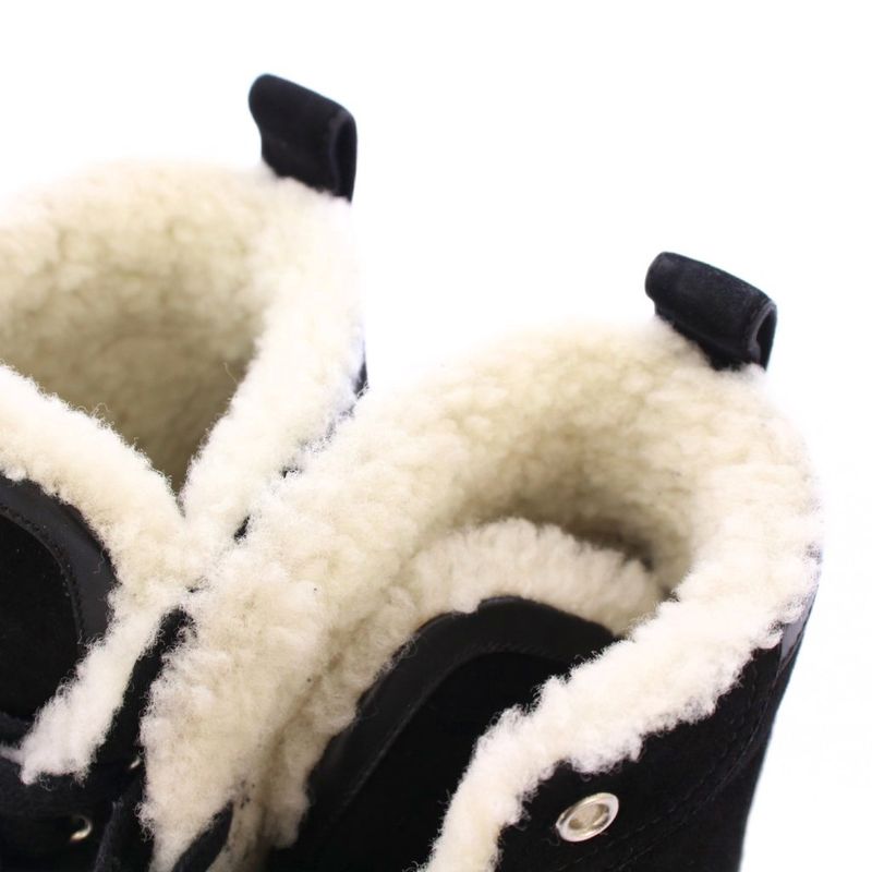 Hermes Jimmy High Cut Sneakers Shoes Thick Sole Suede Switching Logo One Color — view 5