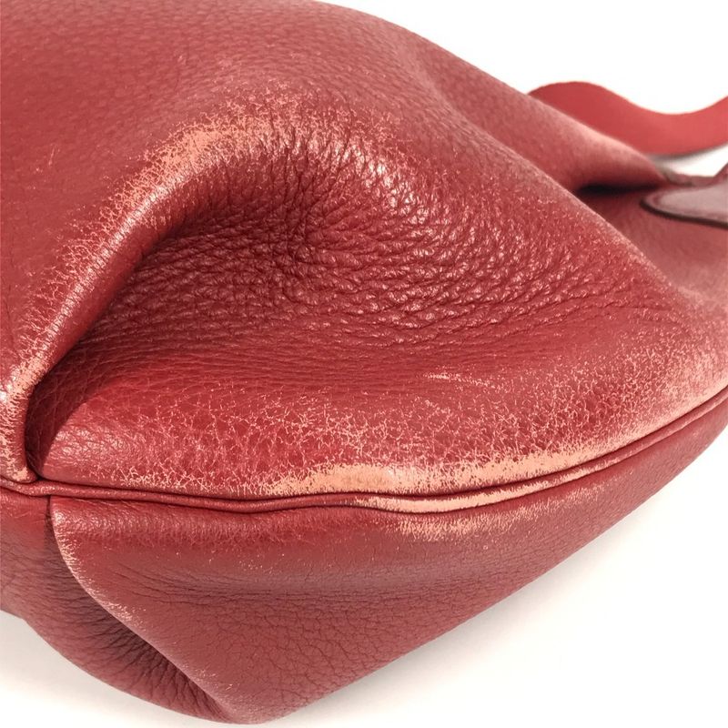 Hermes Shoulder Bag Rodeo De Leather Red — view 6