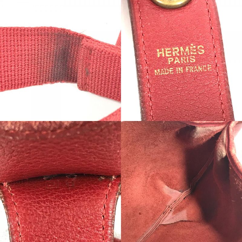 Hermes Shoulder Bag Rodeo De Leather Red — view 8