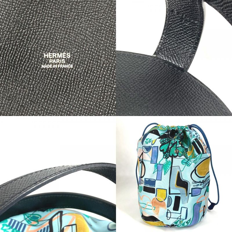 Hermes Shoulder Bag Musardine Leather Navy — view 8