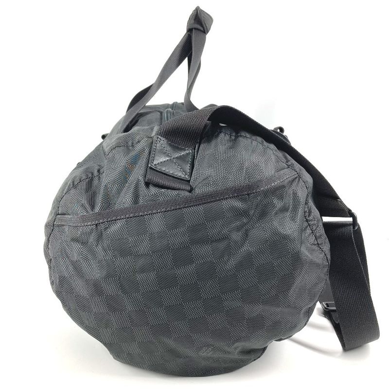 Louis Vuitton Practical Boston Bag Leather Nylon Black — view 4