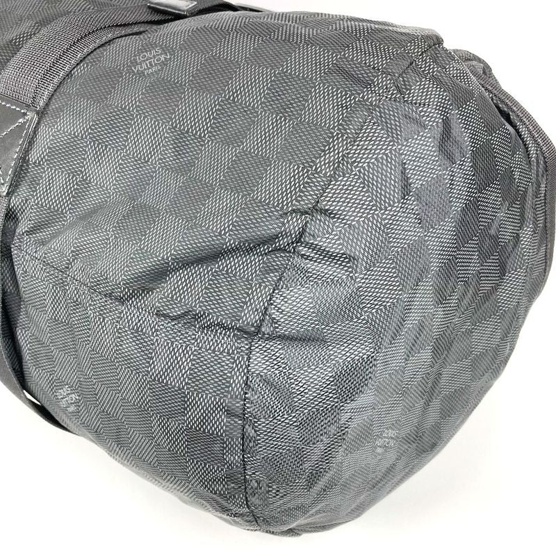 Louis Vuitton Practical Boston Bag Leather Nylon Black — view 6