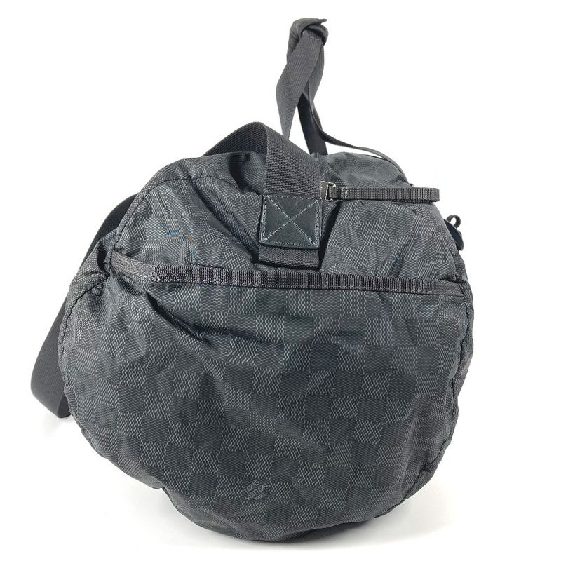 Louis Vuitton Practical Boston Bag Leather Nylon Black — view 3