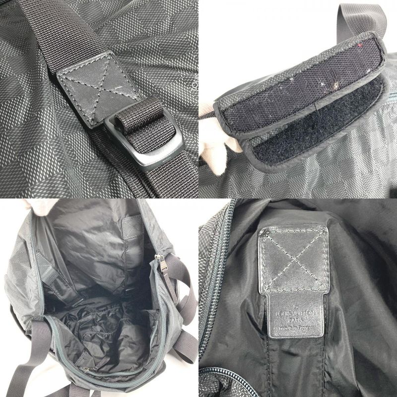 Louis Vuitton Practical Boston Bag Leather Nylon Black — view 8
