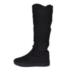 Chanel Long Boots Mouton Inner Shearling Coco Mark 36.5 Black Aa — view 2