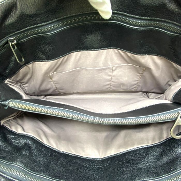Bottega Veneta Intrecciato Business Bag Briefcase Handbag Black Leather — view 9
