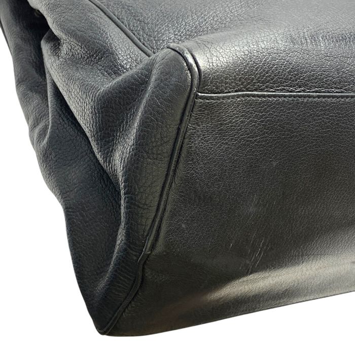 Bottega Veneta Intrecciato Business Bag Briefcase Handbag Black Leather — view 4