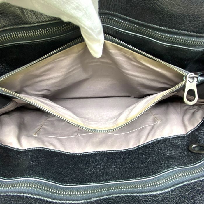 Bottega Veneta Intrecciato Business Bag Briefcase Handbag Black Leather — view 8