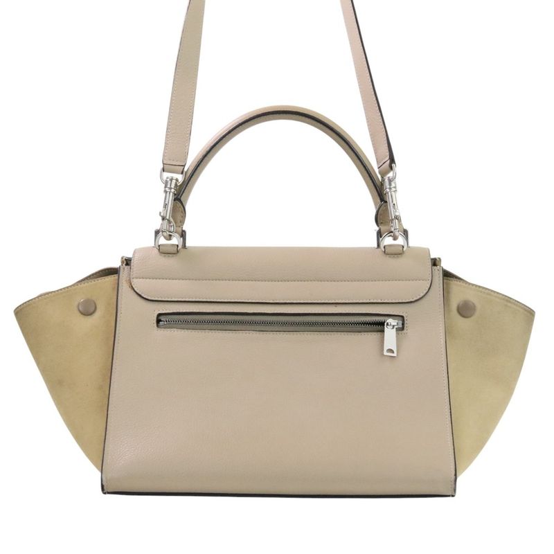 Celine Trapeze 2-Way Shoulder Bag Beige — view 3