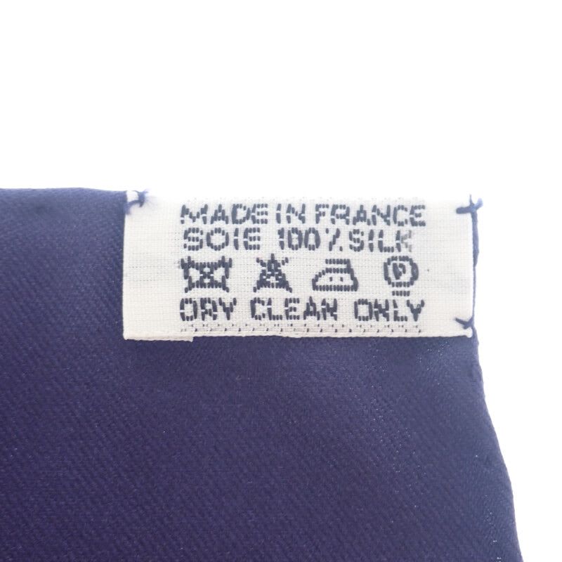 Hermes Carre 90 Ship's Handrail Railing Scarf Large Silk Ivory Blue Gold — view 4