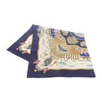 Hermes Carre 90 Ship's Handrail Railing Scarf Large Silk Ivory Blue Gold — view 2