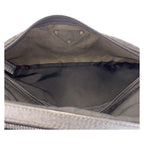 Prada Tessuto Saffiano Leather Triangle Logo Plate Black Nylon Clutch Bag — view 5