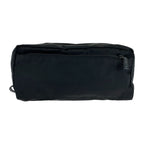 Prada Tessuto Saffiano Leather Triangle Logo Plate Black Nylon Clutch Bag — view 2