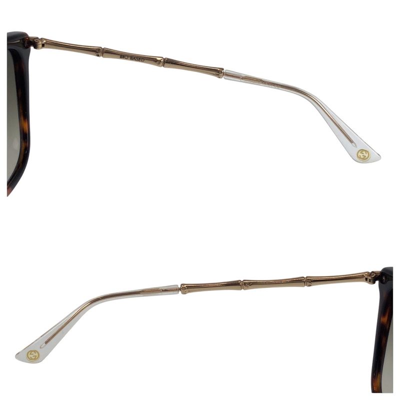 Gucci Brown Gold Metal Acetate 11 A3 F3 M Sunglasses — view 5