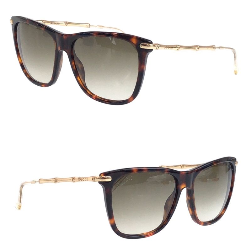 Gucci Brown Gold Metal Acetate 11 A3 F3 M Sunglasses — view 8
