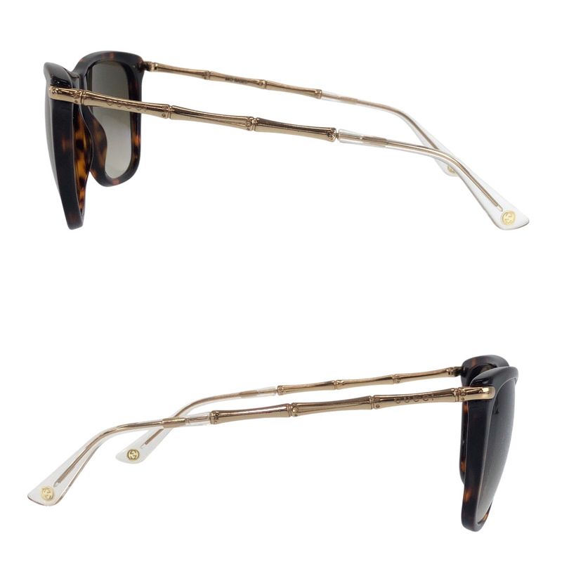 Gucci Brown Gold Metal Acetate 11 A3 F3 M Sunglasses — view 4