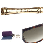 Gucci Brown Gold Metal Acetate 11 A3 F3 M Sunglasses — view 7